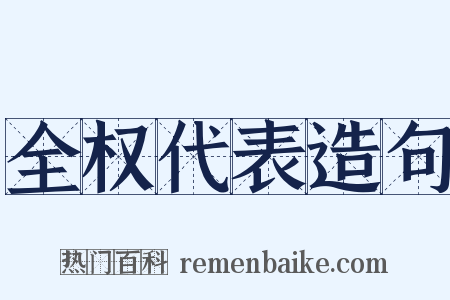 全权代表造句是什么意思的图片